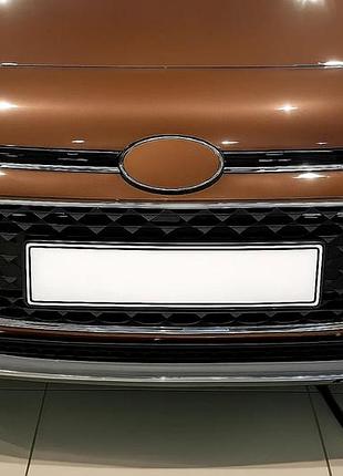 Накладка на решітку бампера 2014-2018 (нерж) для hyundai i-20 рр