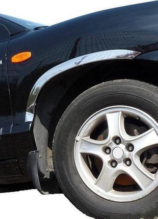Накладки на арки (4 шт, нержавейка) для hyundai santa fe 1 2000-2006 гг