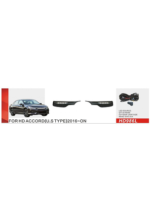 Противотуманки us-type (2017-2020, led) для honda accord x рр