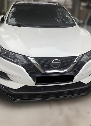 Передня лип накладка 2017-2021 (abs) для nissan qashqai рр