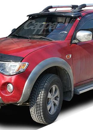 Козирьок на лобове скло (чорний, на рамі) для mitsubishi l200 2006-2015 рр