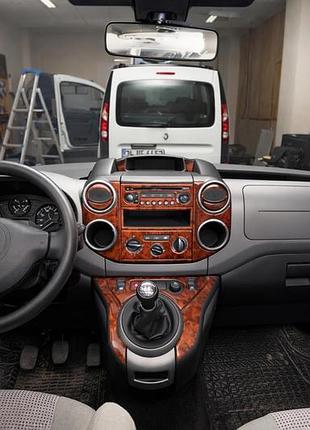 Накладки на панель дерево для citroen berlingo 2008-2018 рр