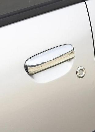 Хромированные накладки на ручки дверей (4 шт, нержавейка) для mitsubishi colt 2004-2012 гг