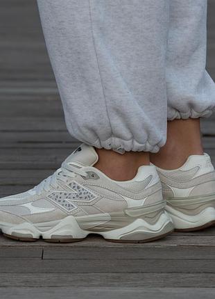 Кросівки new balance 9060 beige leopard