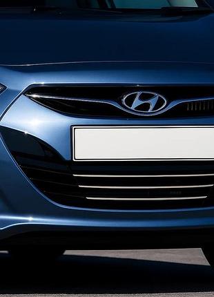 Накладки на решітку (3 шт, нерж.) для hyundai i-40 2011-2019 рр