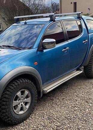 Поперечины на гладкую крышу (2 шт, asaf v4) для mitsubishi l200 2006-2015 гг