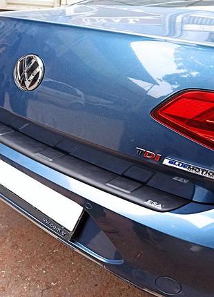 Накладка на задний бампер esa (sedan, abs) для volkswagen passat b8 2015-2023 гг