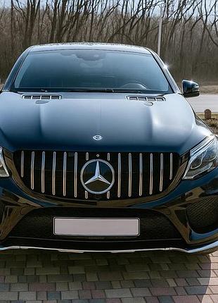 Тюнинг решетка радиатора (gt panamericana) для mercedes gle coupe c292 2015-2019 гг