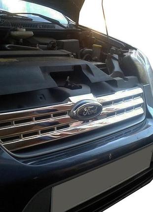Накладки на передню решітку (нерж.) omsaline - італійська нержавійка для ford connect 2010-2013 рр