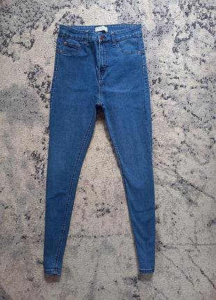 Брендовые джинсы скинни с высокой талией denim co, 12 размер.