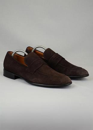 Лоферы moreschi russell &amp; bromley denver мокасины слипоны туфли мужские кожаные замша обувь итальялия оригинал 41-42 р/27.5 см bally