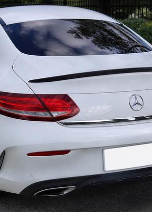 Спойлер для coupe (1234 upgrade, черный) для mercedes c-сlass w205 2014-2021 гг