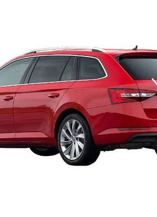 Накладка над номером sw (нержавейка) для skoda superb 2015-2024 гг