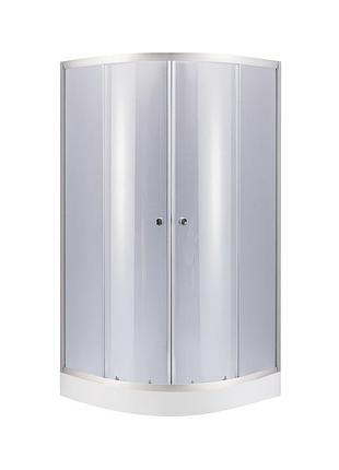 Набір lidz душова кабіна latwa sc80x80.sat.low.gr, скло тоноване 4 мм + піддон kupala