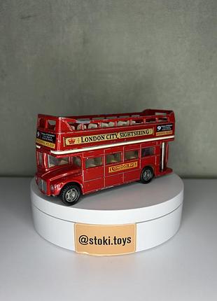 Колекційна модель металевий двоповерховий автобус london bus / london city sightseeing (no. 61051)