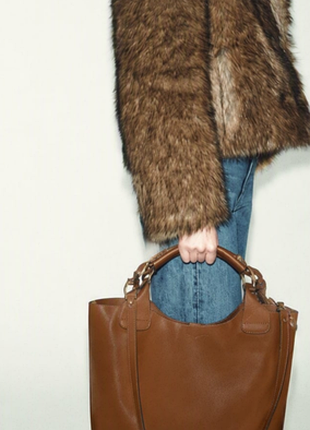 Шопер  zara, шкіра