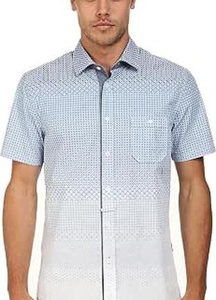 Сорочка з коротким рукавом boss orange men's eslimye degrade print short-sleeve shirt, рзмір m