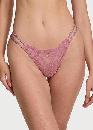 Женские трусики бразилианы victoria’s secret коллекция dream angels twinkle strap lace brazilian panty.
