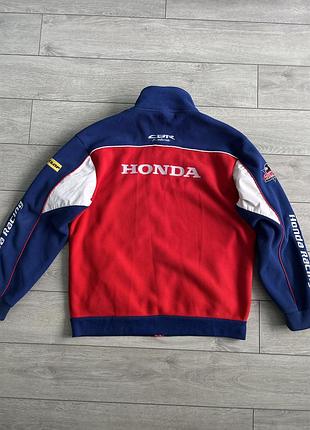 Гоночная куртка хонда honda racing cbr fireblade motul dunlop clinton fleece jacket vintage size xl хл размер кофта олимпийка винтаж оригинал