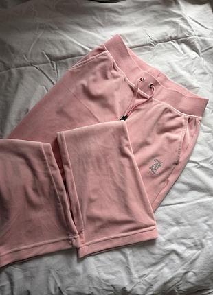 Рожеві велюрові штани juicy couture