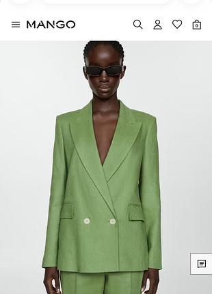 Стильний льняний піджак від mango
