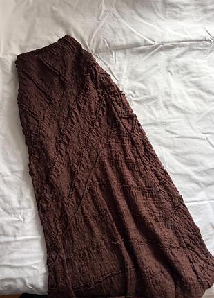 Коричнева мереживна спідниця pull&bear