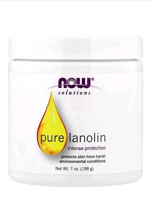 Чистый ланолин now foods solutions pure lanolin объемом 198 г