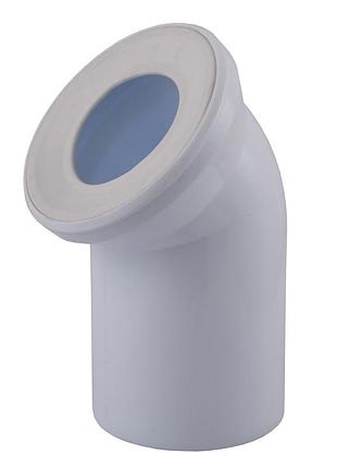 Колено optimum для унитаза 45 ° d110 пластик opti 31410/227