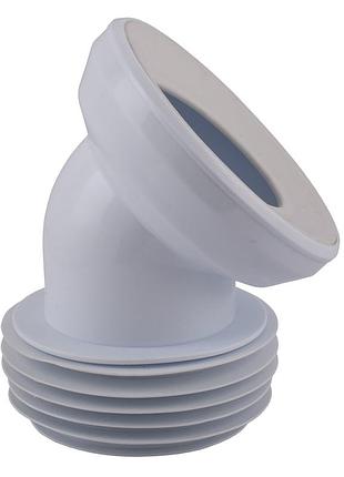 Колено optimum для унитаза 45 ° d115 пластик с уплотнением opti 30515/147