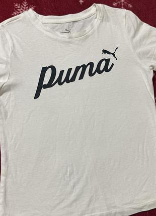 Футболка дитяча puma біла з логотипом