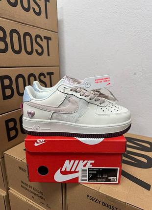 Кросівки nike air force valentine's / найк еір форс бежеві 36 37 38 39 40 41