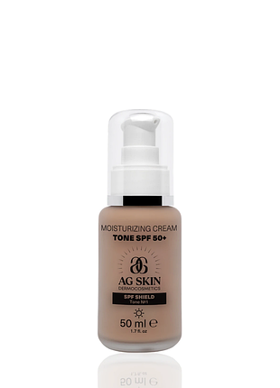Увлажняющий крем с тоном спф 50+ moisturising cream tone №1 spf 50+ ag skin 50 мл