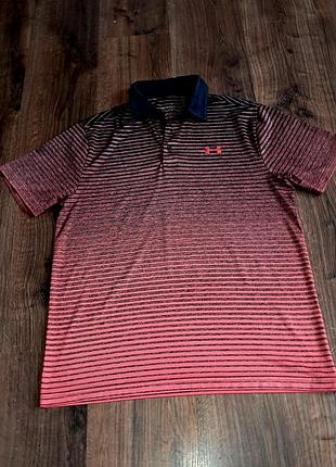 Мужская уникальная спортивная футболка поло under armour оригинал