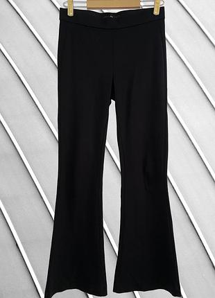 Женские черные брюки клеш vero moda m 38 46 веро мода классические стрейчевые брюки клеш с высокой посадкой черные брюки клеш 46
