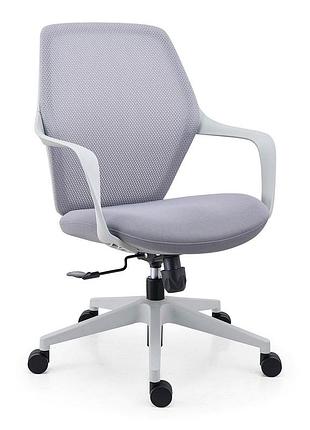 Кресло поворотное nicki серая ткань/серый каркас
