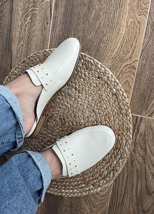 Нові шкіряні молочні мюлі clarks, 36-37р