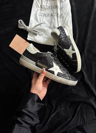 Golden goose ggdb star black sparkle