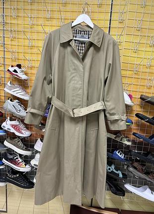 Жіночий тренч преміум aquascutum вінтажний оригінал бежевий англійський з поясом демісезонний класичний повсякденний бу розмір m-l в клітинку якісний