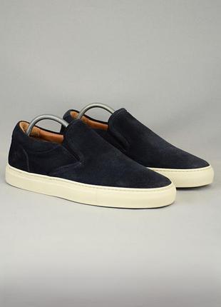 Мокасины benci brothers scrambler синие слипоны лоферы кроссовки замшевые обувь оригинал 40-41 р/26.5 см hugo boss geox ecco calvin klein
