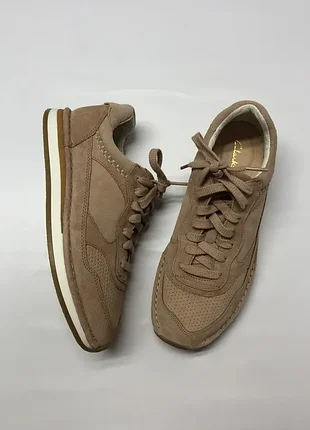 Кожаные кроссовки clarks (25см)