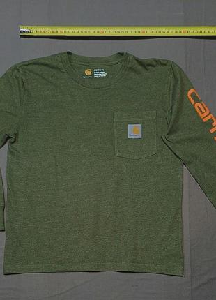 Плечи 38 см carhartt size s/p ( 8-10) хаки лонгслив футболка с длинным рукавом