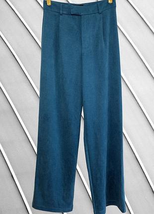 Женские брюки палаццо zara s 36 44 зара голубые широкие брюки с высокой посадкой голубые брюки палаццо стрейч 44