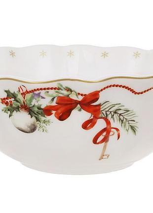 Набір (2 шт) пiал з хвилястим краєм, 540 мл. серія christmas ribbon