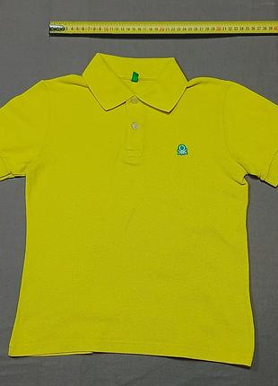 Плечи 33 см united colors of benetton size m ( 130cm )7/8 years желтое поло 
100% cotton