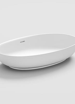 Умивальник 65*40*15,2 см накладний кам'яний solid surface