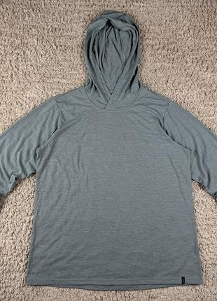 Чоловіча легка спортивна блакитна кофта patagonia capilene cool daily hoody для активного відпочинку