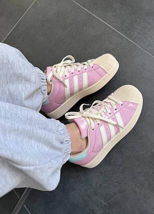 Adidas superstar pink patent