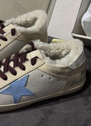 Golden goose super-star  кроссовки с мехом