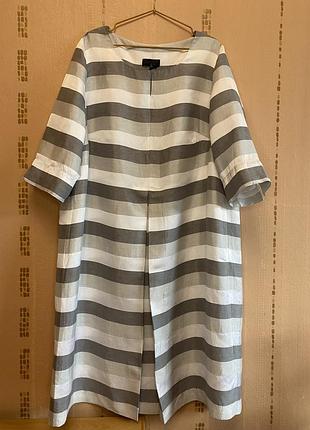 Новое премиальное льняное платье оверсайз selection by ulla popken (р. 56-58) 4xl