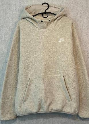 Nike sherpa fleece teddy hoodie dd5013-072 off-white m